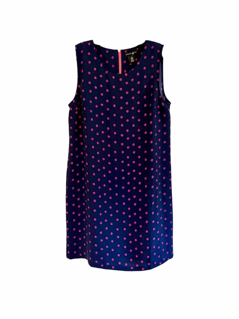 ADRIENNE VITTADINI, NAVY BLUE, SLEEVELESS SHIFT DRESS. SIZE 6